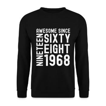Génial depuis 1968 Année du cadeau d’anniversaire - Sweat-shirt Unisexe - noir - Devant - Alina (178cm) & Michal (187cm)