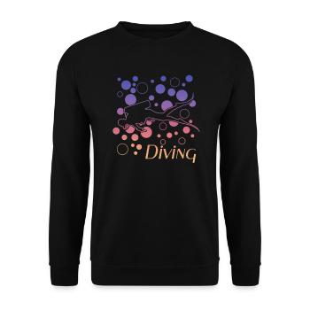 diving tauchen - Unisex Pullover - Schwarz - Vorne - Alina (178cm) & Michal (187cm)