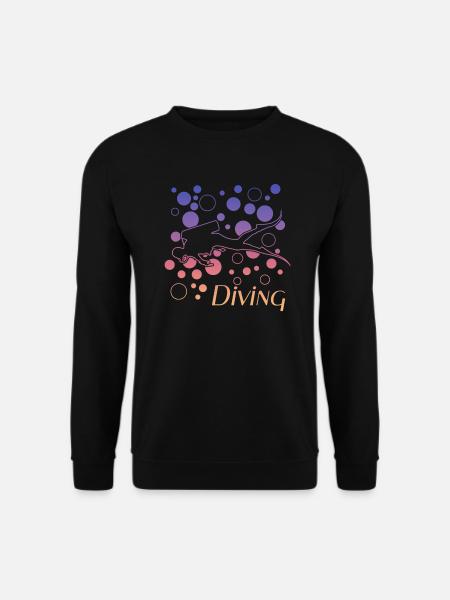 diving tauchen - Unisex Pullover - Schwarz