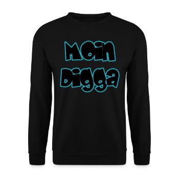 Moin Digga - Unisex Pullover - Schwarz - Vorne - Alina (178cm) & Michal (187cm)