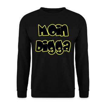 Moin Digga - Unisex Pullover - Schwarz - Vorne - Alina (178cm) & Michal (187cm)