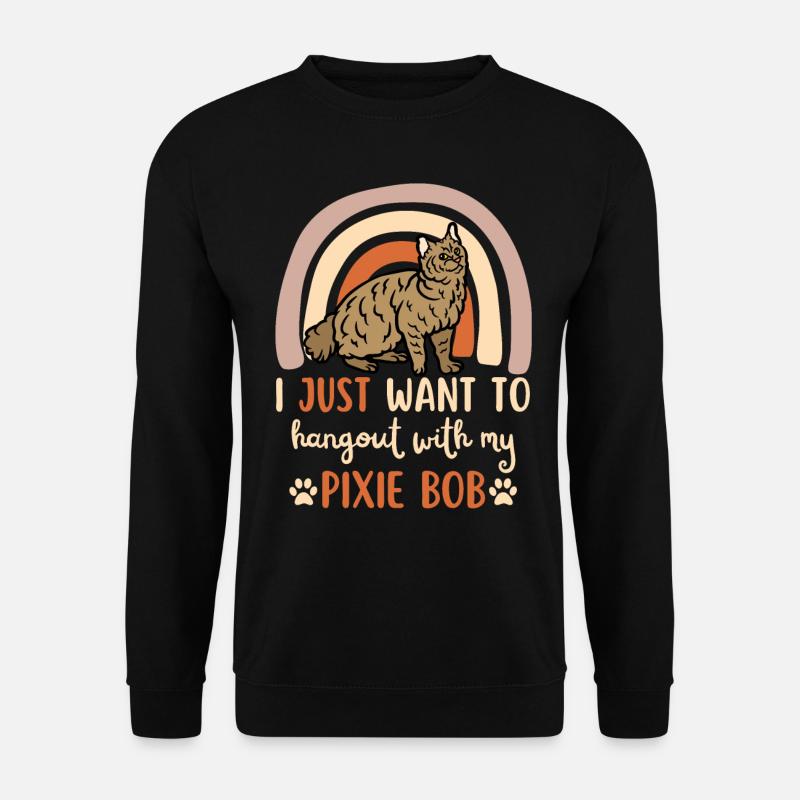 Mignon Pixie Bob Cat - Sweat-shirt Unisexe - noir