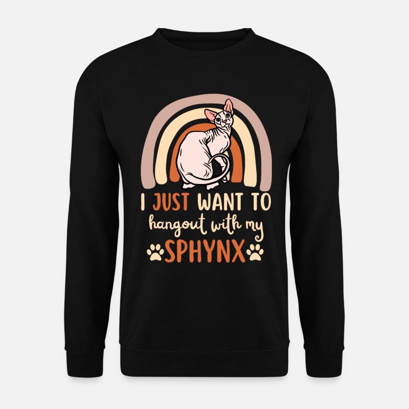 Süße Sphynx Katze - Unisex Pullover - Schwarz
