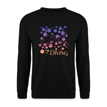 Scuba Diver tauchen diving - Unisex Pullover - Schwarz - Vorne - Alina (178cm) & Michal (187cm)