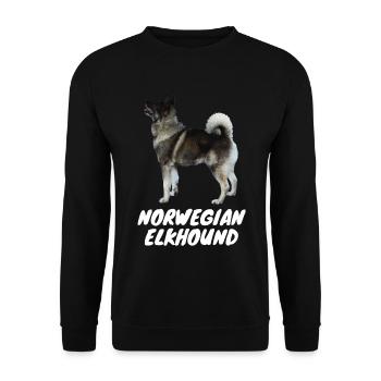Gray Norwegian DeerHound - Unisex Sweatshirt - black - Front - Alina (178cm) & Michal (187cm)
