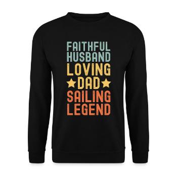 Mari Père Voile Légende Rétro Vintage - Sweat-shirt Unisexe - noir - Devant - Alina (178cm) & Michal (187cm)
