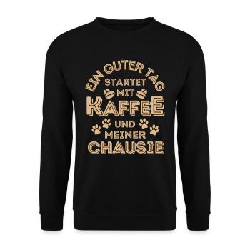 Chausie Katze Kaffee Cafe - Unisex Pullover - Schwarz - Vorne - Alina (178cm) & Michal (187cm)