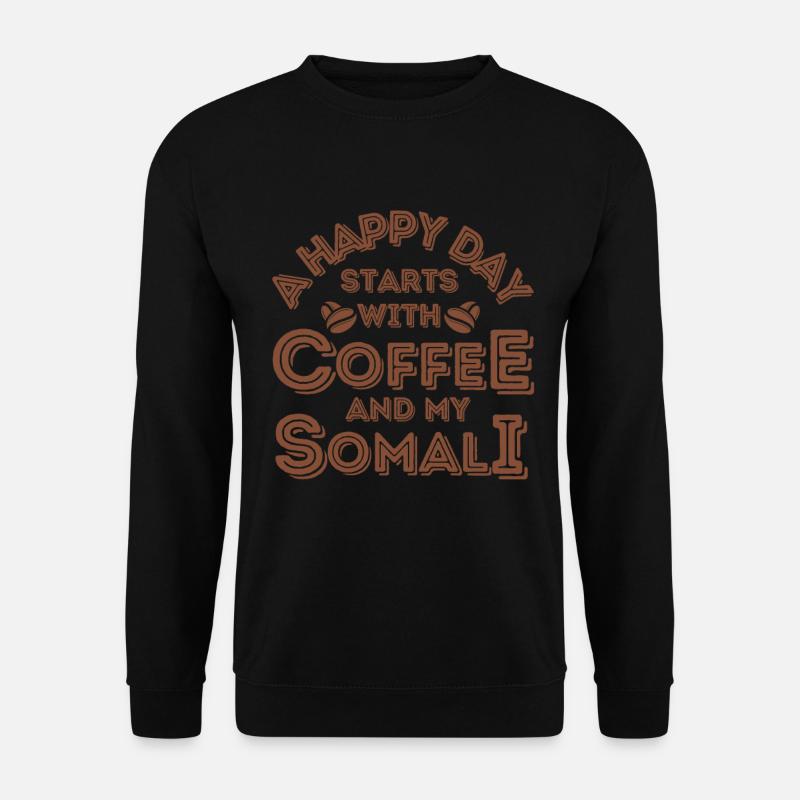 Somali Cat Coffee Cafe - Unisex Sweatshirt - black