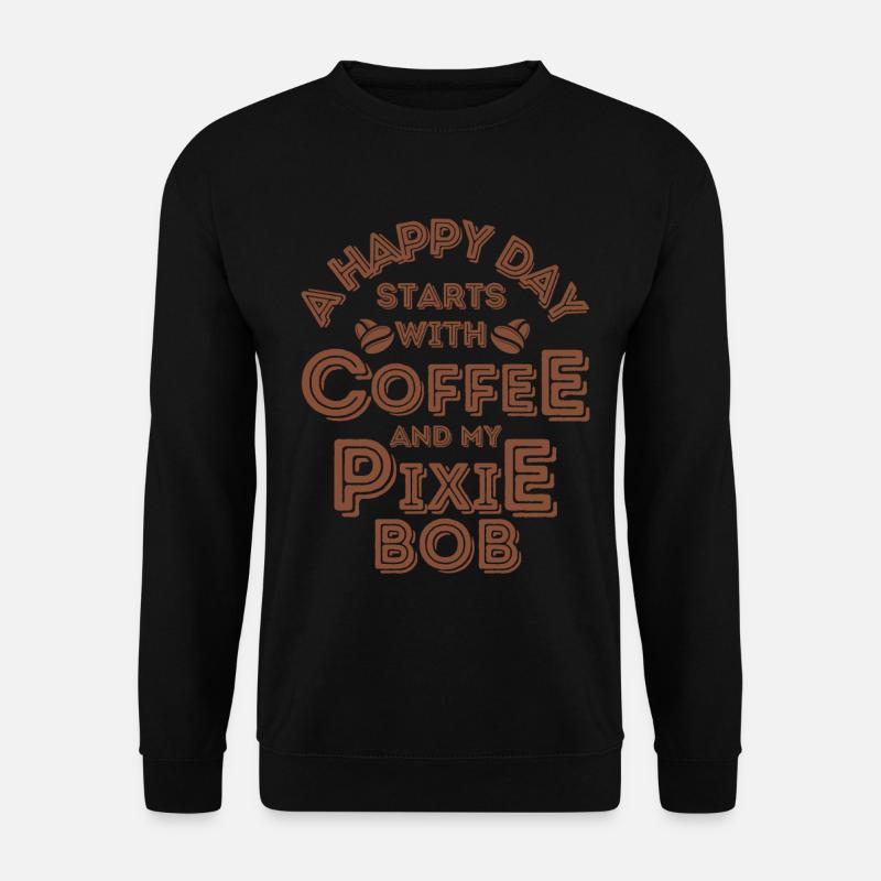 Pixie Bob Cat Coffee Cafe - Unisex Sweatshirt - black