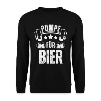 Kraftsport Fitness Bier Pumper Gewichtheben - Unisex Pullover - Schwarz - Vorne - Alina (178cm) & Michal (187cm)