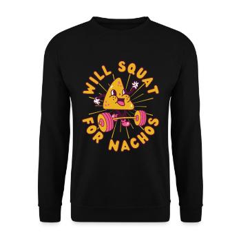 Nachos Kraftsport Fitness Nachos kawaii - Unisex Pullover - Schwarz - Vorne - Alina (178cm) & Michal (187cm)