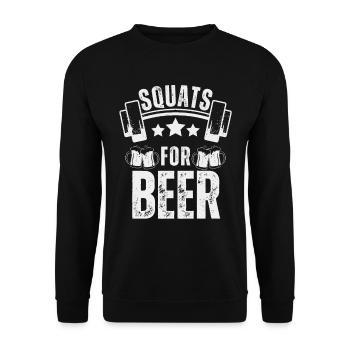 Weight Training Fitness Beer squats for beer - Unisex Sweatshirt - black - Front - Alina (178cm) & Michal (187cm)