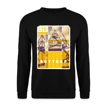 Bottrop Germany City Skyline Home Love - Unisex Sweatshirt - black - Front - Alina (178cm) & Michal (187cm)