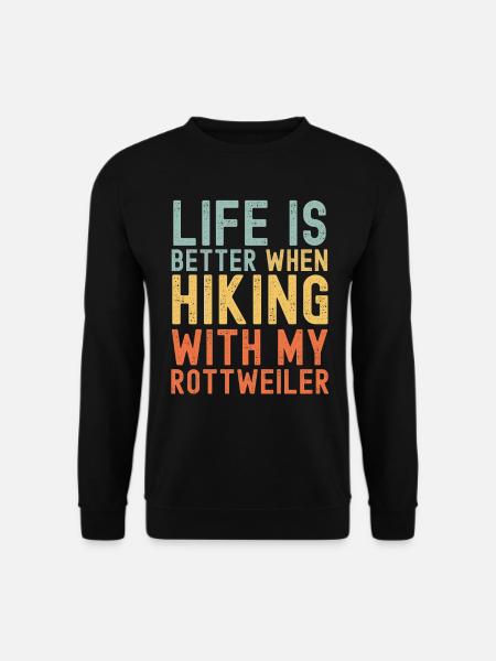 Rottweiler Hiking dog retro - Unisex Sweatshirt - black