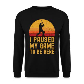 Cricket rétro vintage - Sweat-shirt Unisexe - noir - Devant - Alina (178cm) & Michal (187cm)