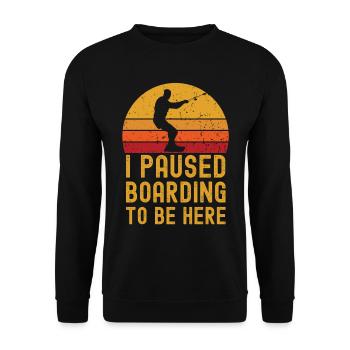 Wakeboard rétro vintage - Sweat-shirt Unisexe - noir - Devant - Alina (178cm) & Michal (187cm)