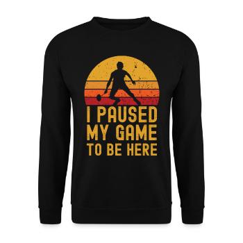 Badminton retro vintage - Unisex Pullover - Schwarz - Vorne - Alina (178cm) & Michal (187cm)