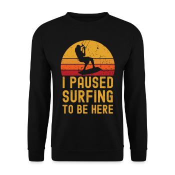 Kitesurf rétro vintage - Sweat-shirt Unisexe - noir - Devant - Alina (178cm) & Michal (187cm)