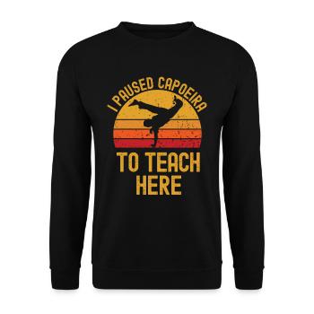 Capoeira et professeur rétro vintage - Sweat-shirt Unisexe - noir - Devant - Alina (178cm) & Michal (187cm)