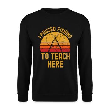 Pêche et moniteurs rétro vintage - Sweat-shirt Unisexe - noir - Devant - Alina (178cm) & Michal (187cm)