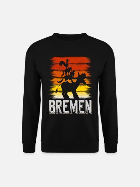 Bremen Deutschland Stadt Skyline Vintage Retro - Unisex Pullover - Schwarz