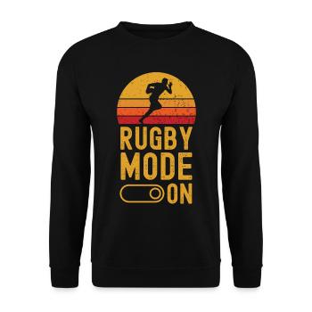 Rugby fashion on retro vintage - Unisex Sweatshirt - black - Front - Alina (178cm) & Michal (187cm)