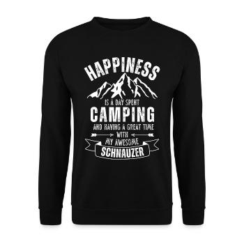 Camping et Schnauzer - Sweat-shirt Unisexe - noir - Devant - Alina (178cm) & Michal (187cm)