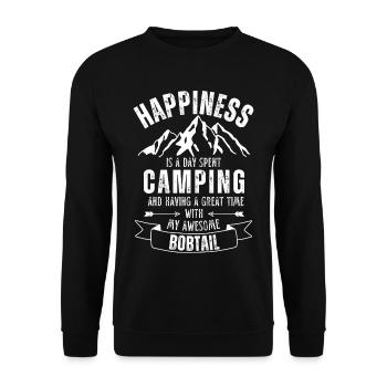 Camping and Bobtail - Unisex Sweatshirt - black - Front - Alina (178cm) & Michal (187cm)