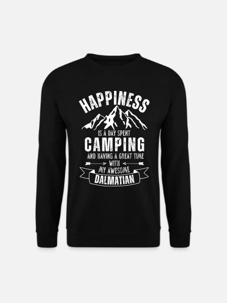 Camping and Dalmatians - Unisex Sweatshirt - black