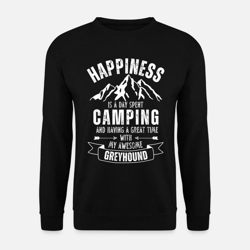 Camping and Greyhound - Unisex Sweatshirt - black
