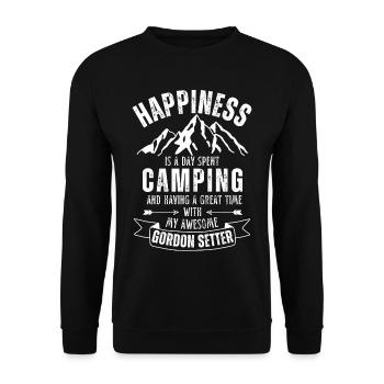 Camping and Gordon-Setter - Unisex Sweatshirt - black - Front - Alina (178cm) & Michal (187cm)