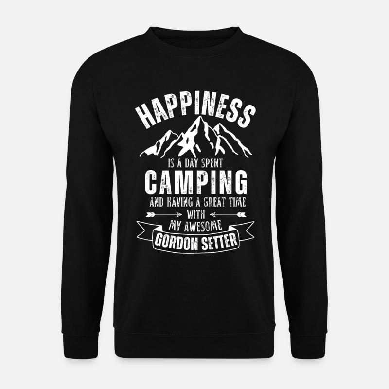 Camping and Gordon-Setter - Unisex Sweatshirt - black