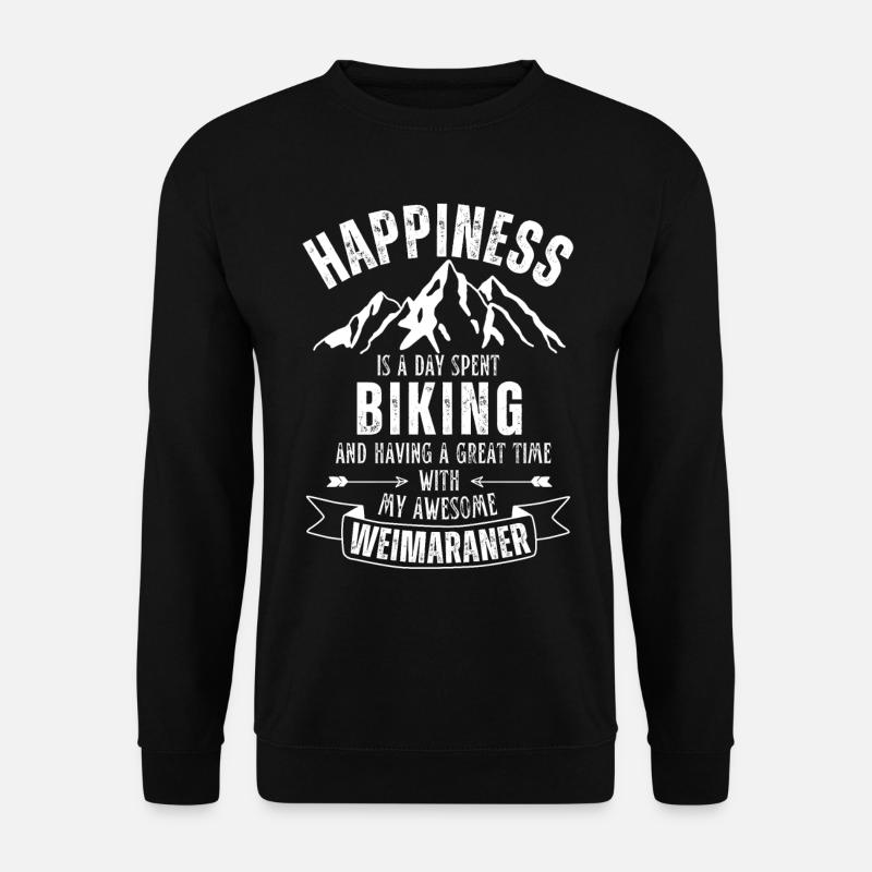 Cyclisme et Weimaraner - Sweat-shirt Unisexe - noir