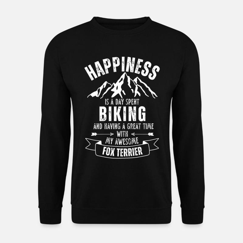 Cyclisme et Fox-Terrier - Sweat-shirt Unisexe - noir