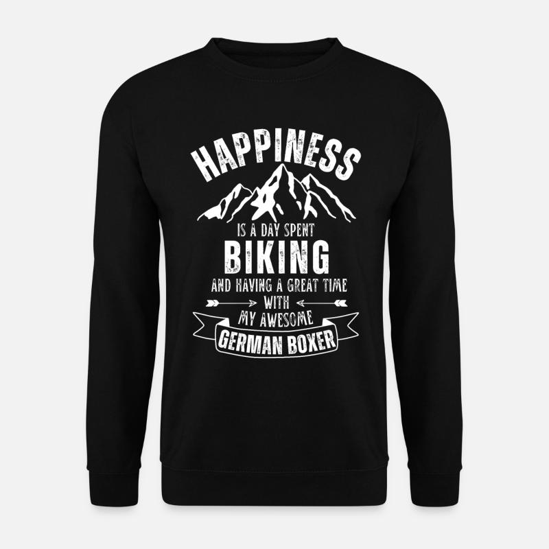 Cycling and German Boxer - Unisex Sweatshirt - black