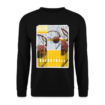 Basketteur Basketteur Basket Dunking Sport Vintage - Sweat-shirt Unisexe - noir - Devant - Alina (178cm) & Michal (187cm)