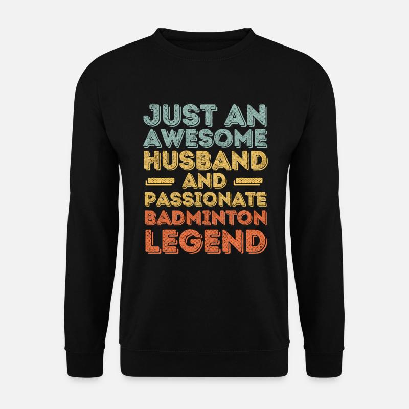 Ehemann Badminton retro - Unisex Pullover - Schwarz