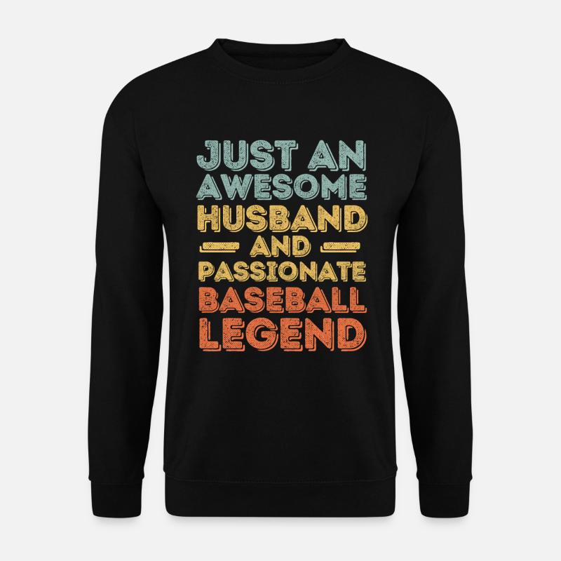 Husband Baseball retro - Unisex Sweatshirt - black