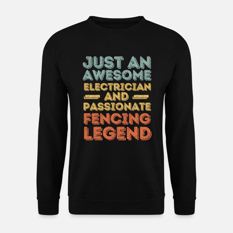 Elektriker Fechten retro - Unisex Pullover - Schwarz