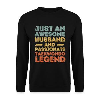 Mari Taekwondo rétro - Sweat-shirt Unisexe - noir - Devant - Alina (178cm) & Michal (187cm)
