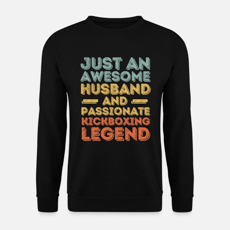 Husband Kickboxing retro - Unisex Sweatshirt - black