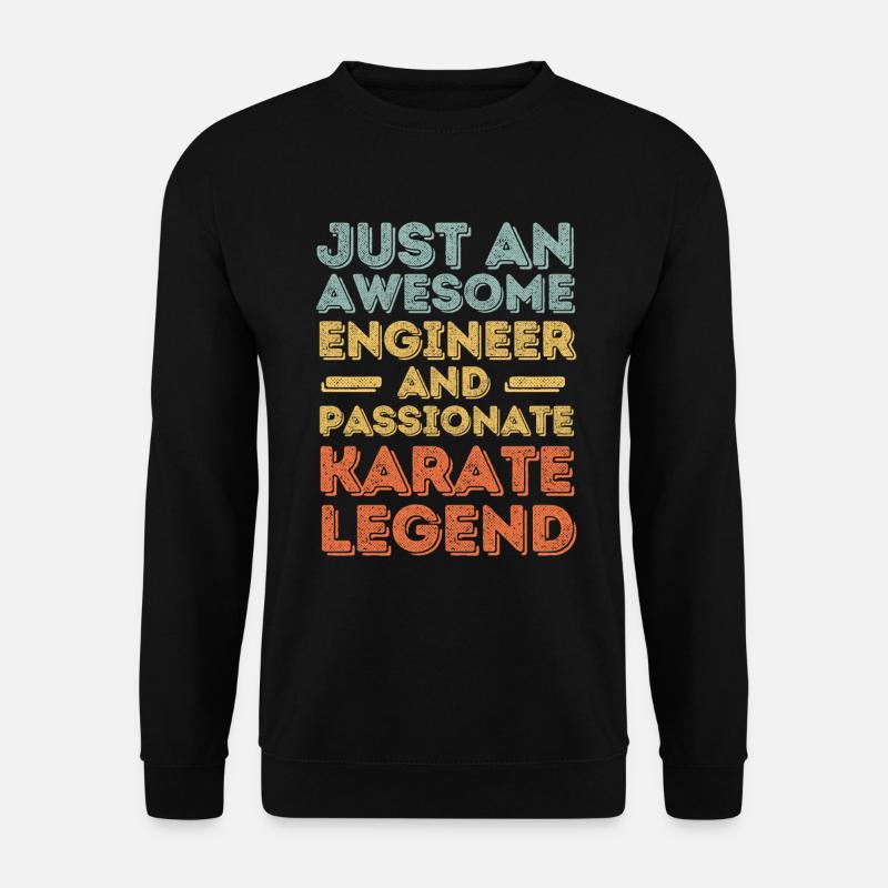 Engineer Karate retro - Unisex Sweatshirt - black