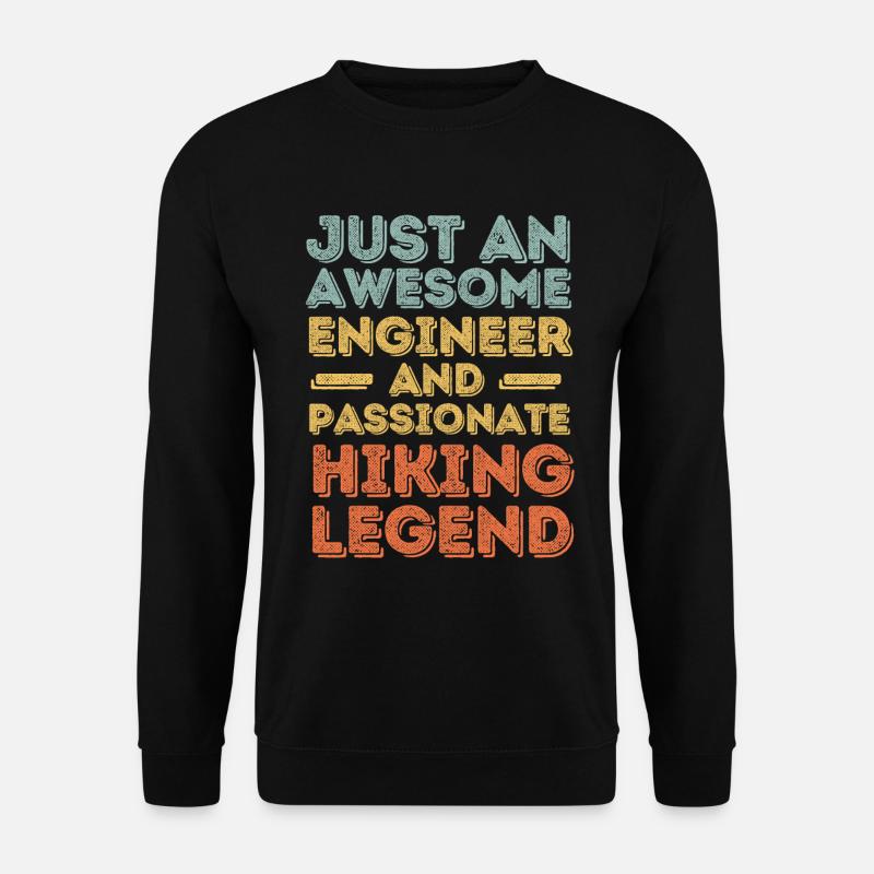 Engineer hiking retro - Unisex Sweatshirt - black