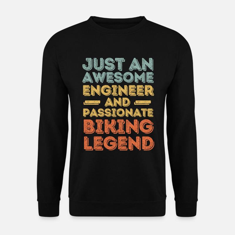 Engineer cycling retro - Unisex Sweatshirt - black