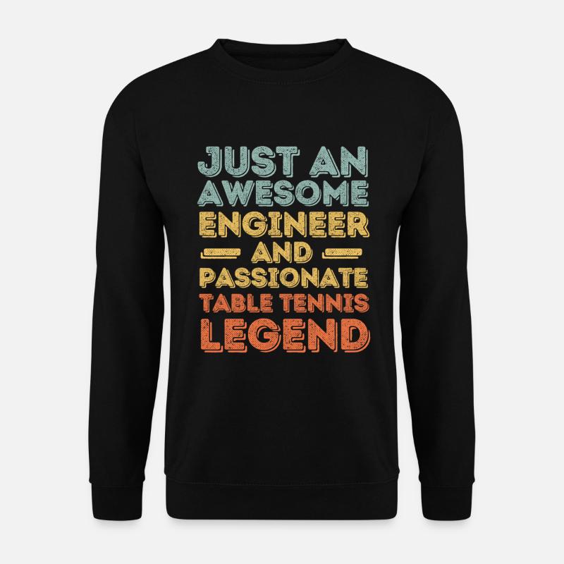 Engineer table tennis retro - Unisex Sweatshirt - black