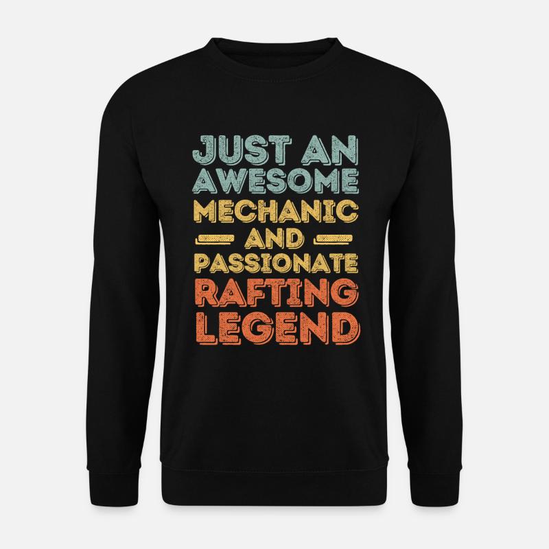 Mechanic rafting retro - Unisex Sweatshirt - black