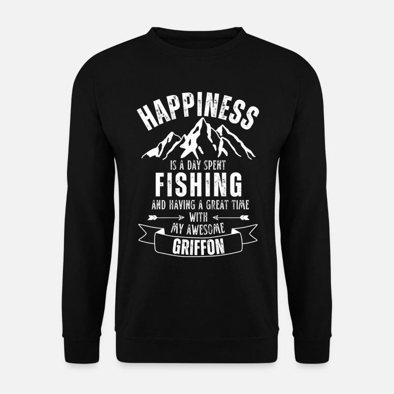 Fishing and Griffon - Unisex Sweatshirt - black