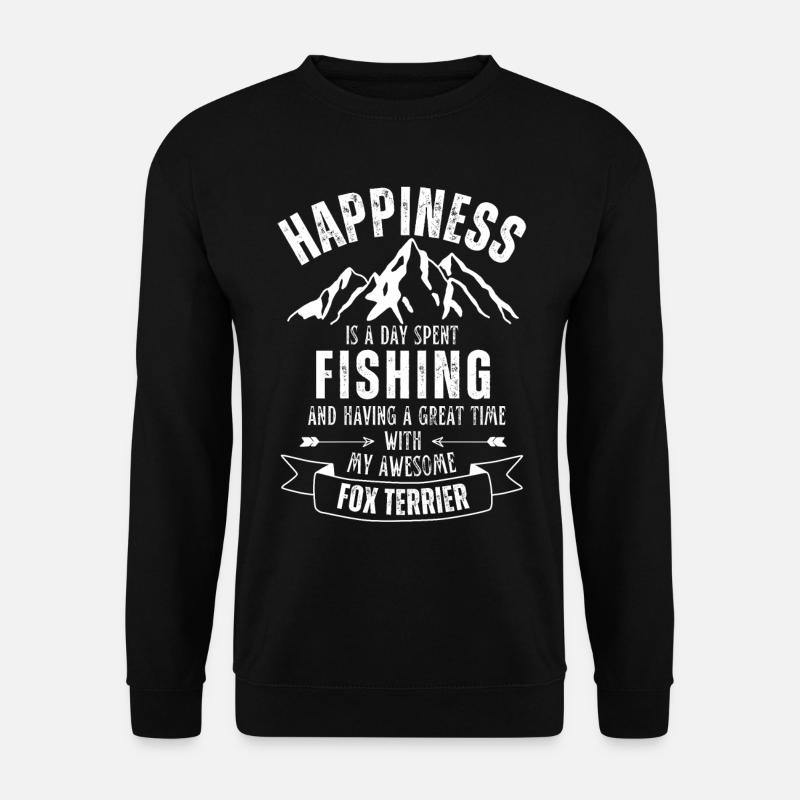 Fishing and Fox Terriers - Unisex Sweatshirt - black
