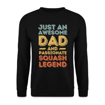 Papa Squash rétro - Sweat-shirt Unisexe - noir - Devant - Alina (178cm) & Michal (187cm)