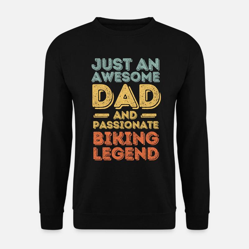 Dad cycling retro - Unisex Sweatshirt - black